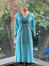 Blue Mul Chanderi Dupatta Set