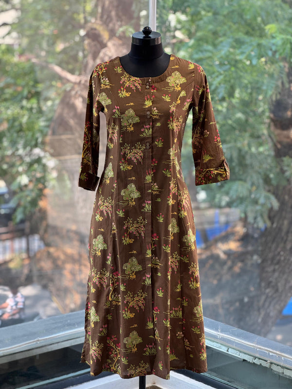 Brown Printed Tunic