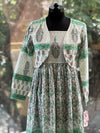 White/Green Block Print Tunic
