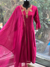 Dark Pink Aline Suit