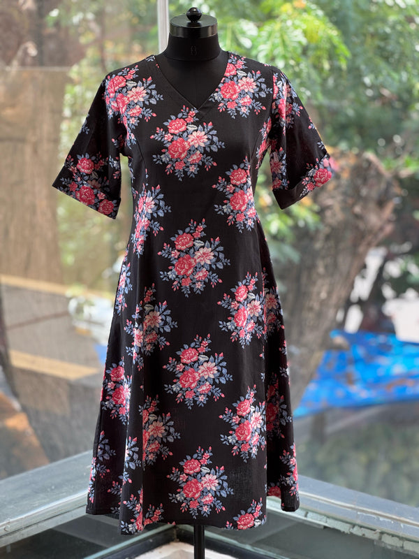 Black Floral Tunic