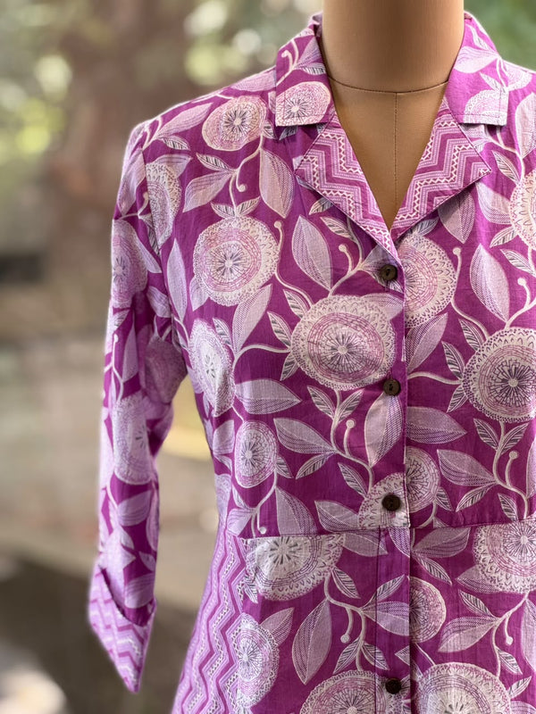 Purple Floral Aline Tunic