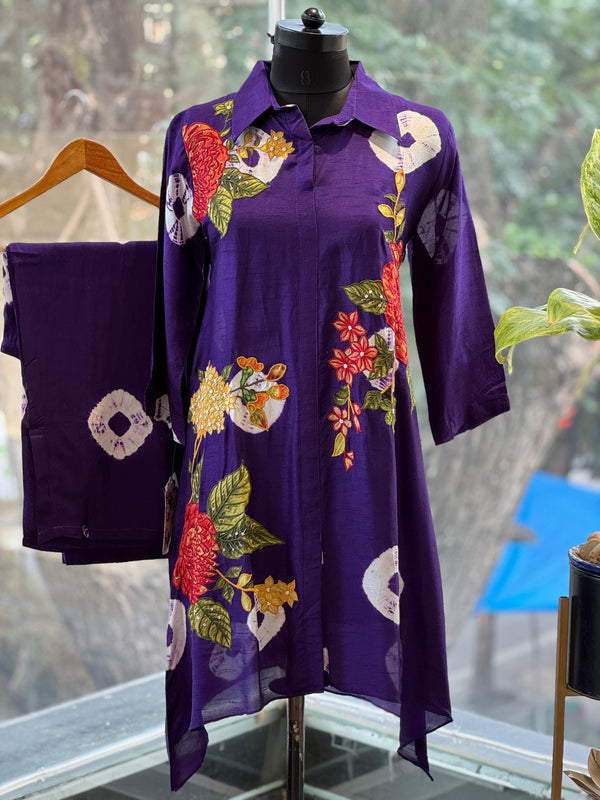 Purple Flower Patch Work Co Ord