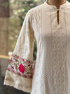 Half White Schiffli Co Ord