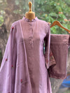 Purple Chanderi Silk Dupatta Set