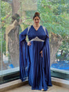 Blue Tail Sleeves Gown