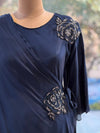 Dark Blue Tie Knot Tunic