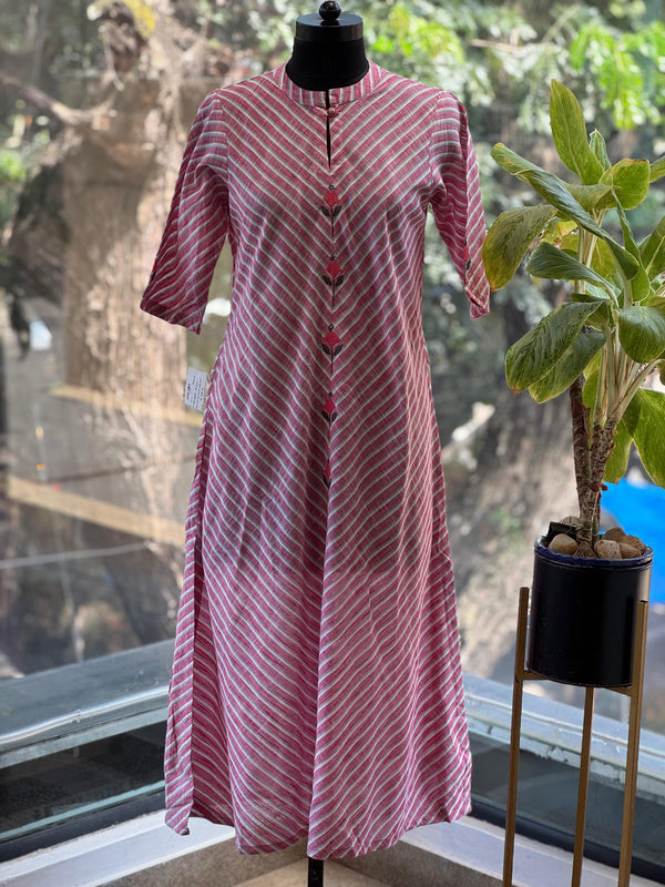 Pink Leheriya Tunic