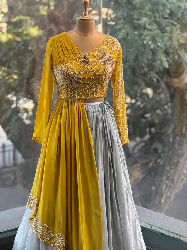 Yellow Skirt Set