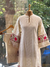 Half White Schiffli Co Ord