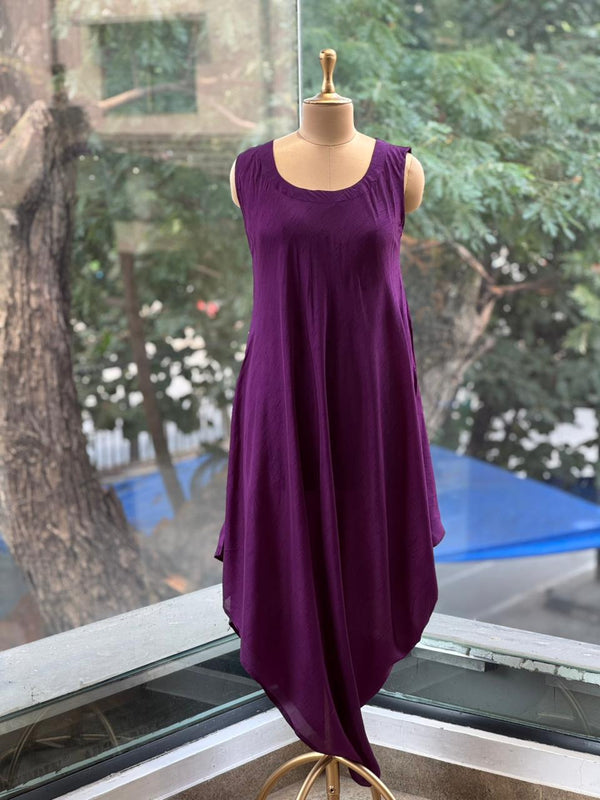 Purple Tie-Dye Kaftan Set