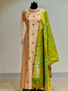 Peach Embroidered Gown