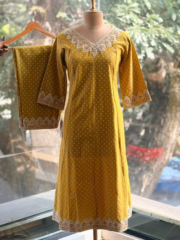 Yellow Dotted Co Ord