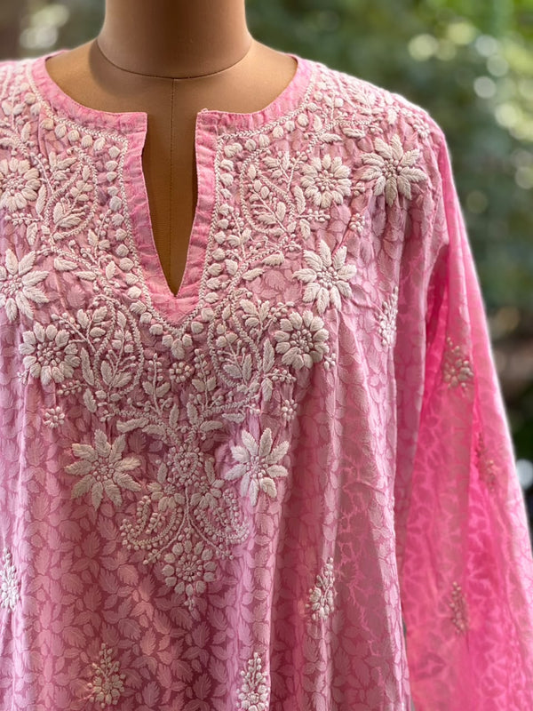 Pink Chikankari Tunic