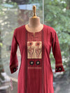 Rust Yoke Neck Tunic