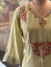 Pista Green Embroidered Suit