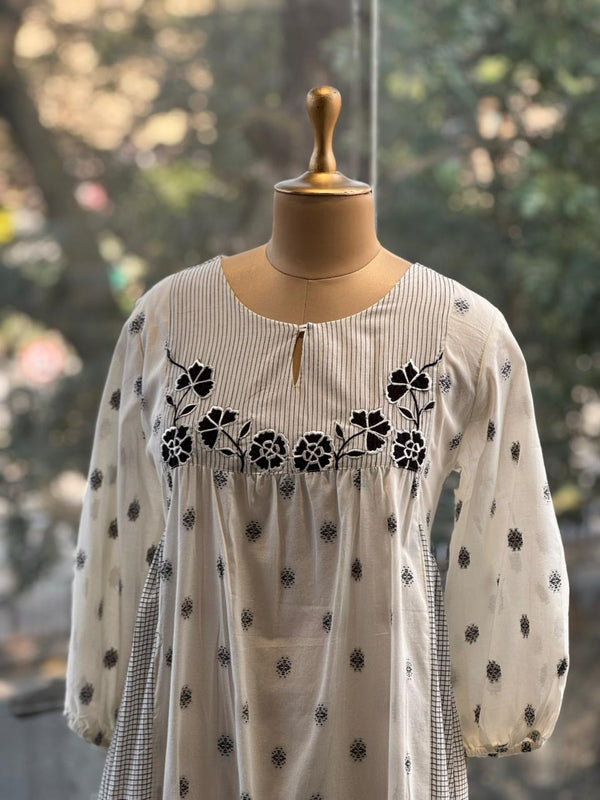 Half White Tunic
