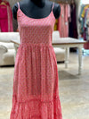 Pink Floral Spaghetti Tunic
