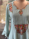 Blue Embroidered Suit