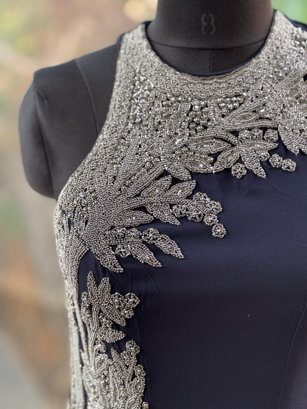 Navy Blue Cocktail Gown