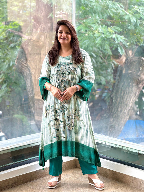 Green Asymmetrical Co Ord