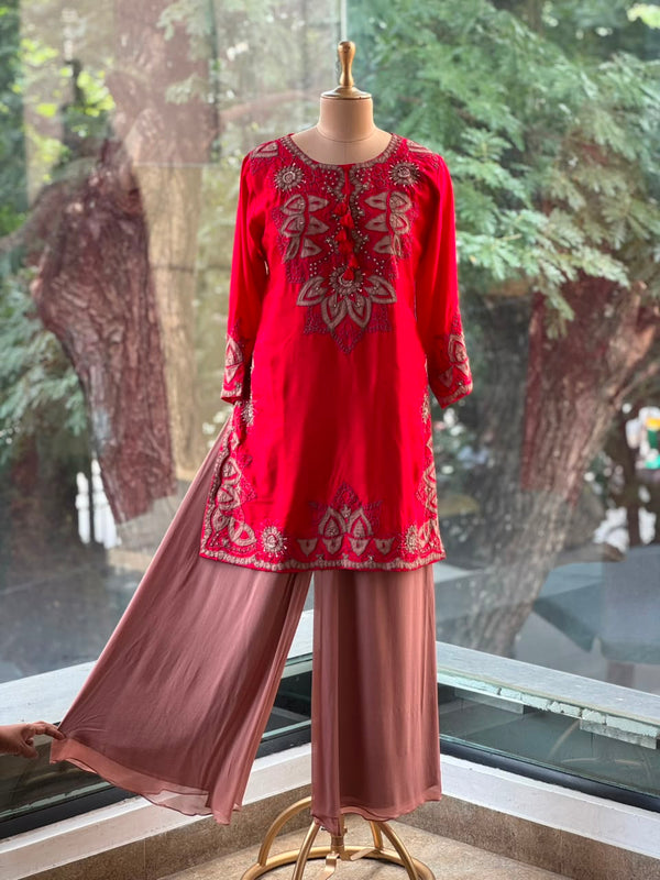 Red Applique Co Ord Set