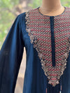 Blue Intricate Yoke Co ord