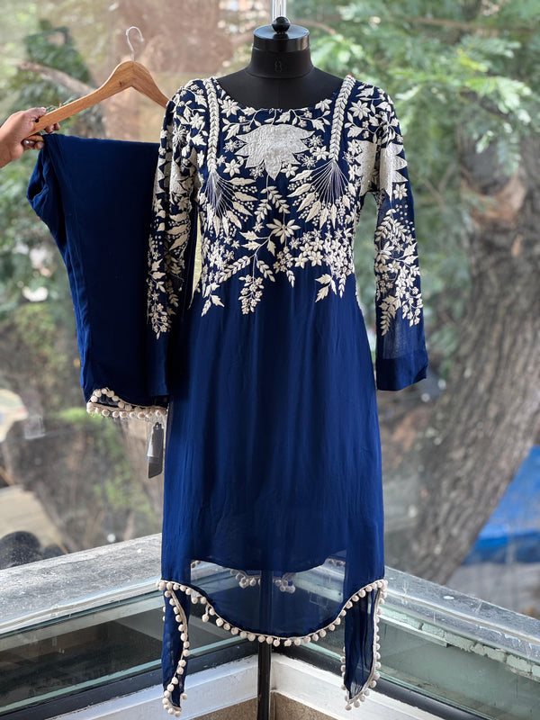 Blue High Low Co Ord