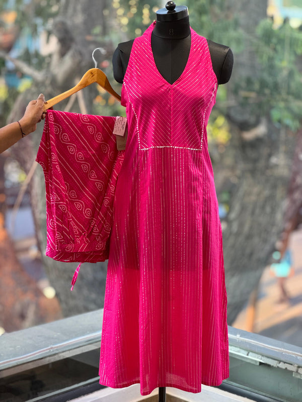 Pink Halter Neck Co Ord