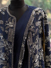 Navy Blue Designer Made Drape