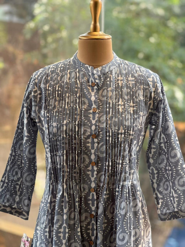 Grey Batik Print Tunic