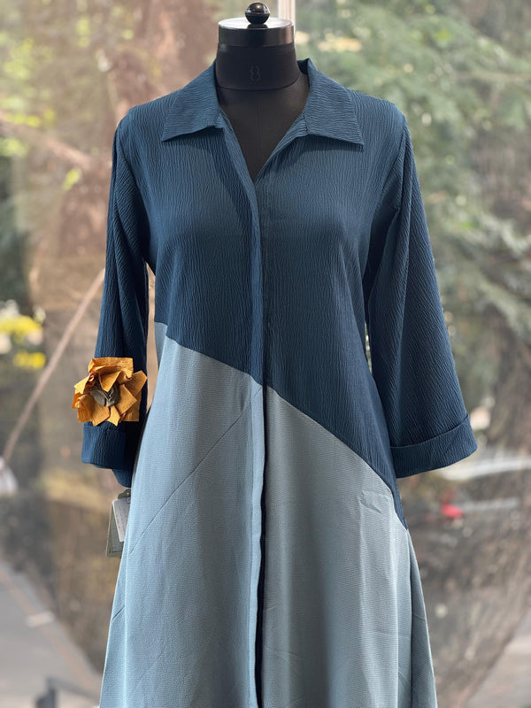 Blue Crushed Tunic