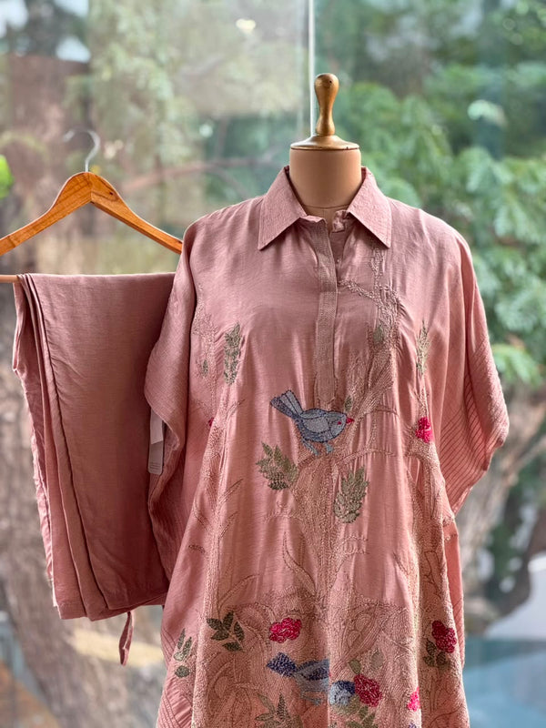 Beige Kaftan Co Ord Set