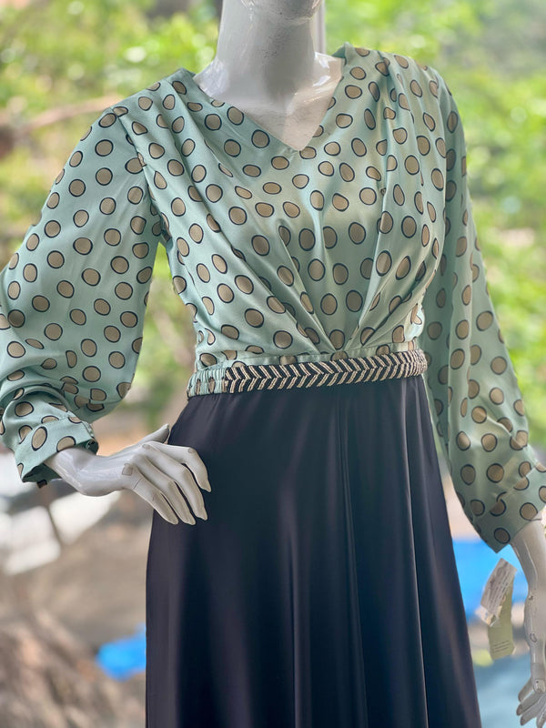 Pastel Green Printed Jumpsuit.