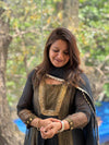 Black Tissue Panel Dupatta Set