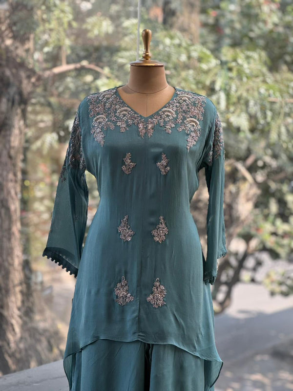 Sea Green Palazzo Set