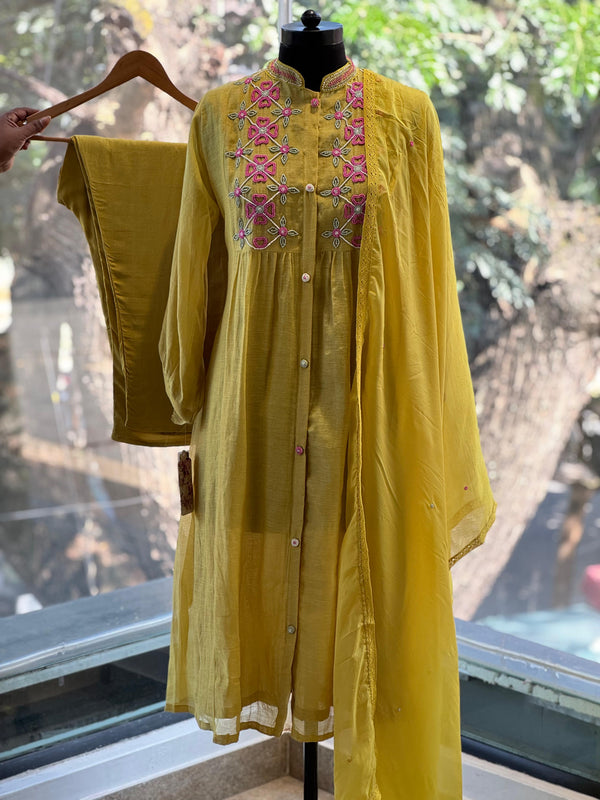 Yellow Chanderi Suit