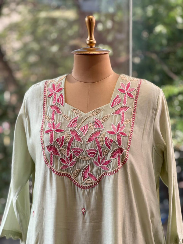 Pastel Green Dupatta Set