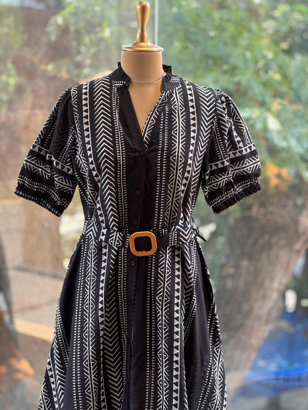 Black Abstract Tunic