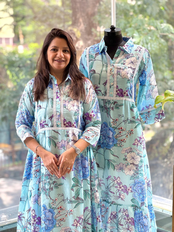 Blue Floral Tunic