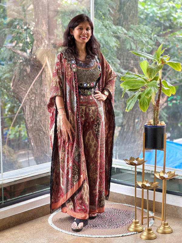 kalamkari Designer Made Jacket Set.