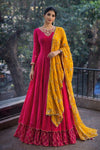 Pink Crepe Silk Gown