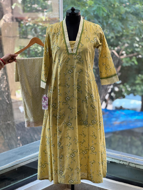 Yellow Floral Print Co Ord