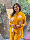 Yellow Floral embroidery Co Ord