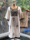 White Printed Kurta Set