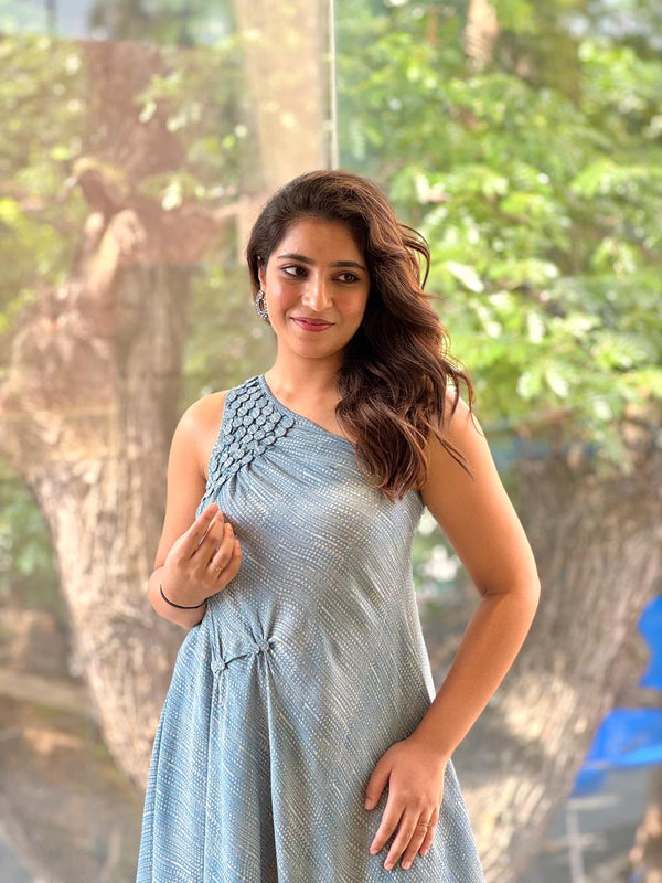 Blue Digital Print Tunic