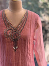 Pink Tissue Dupatta Set