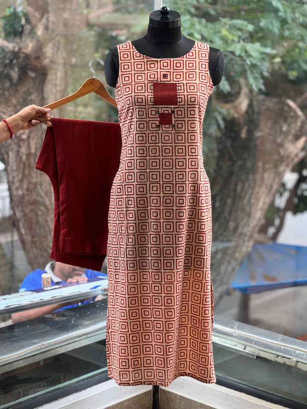 Printed Sleeveless Co Ord
