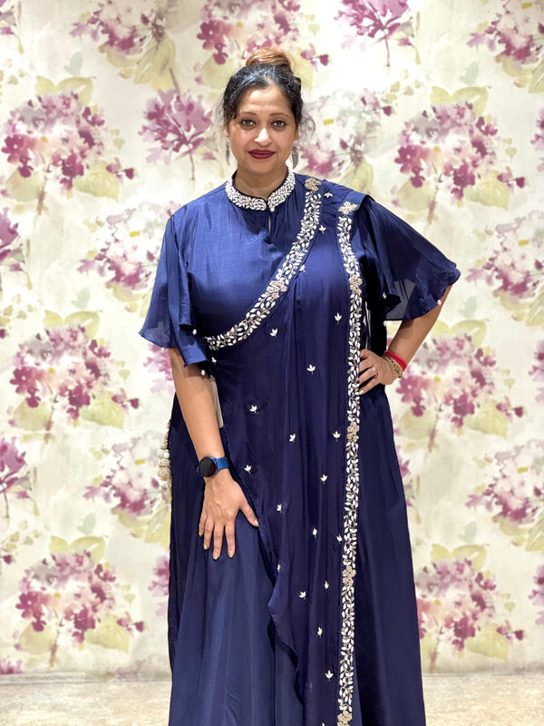 Blue Drape Gown