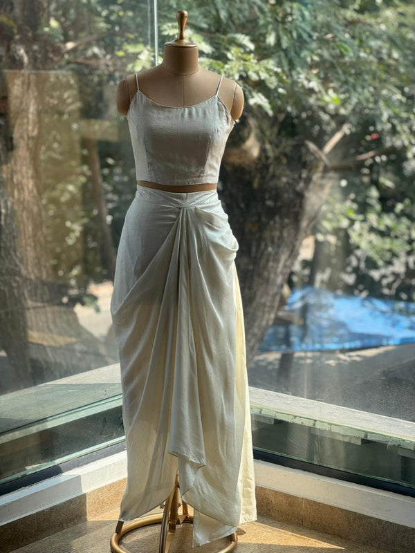Peach Shaded Kaftan Set